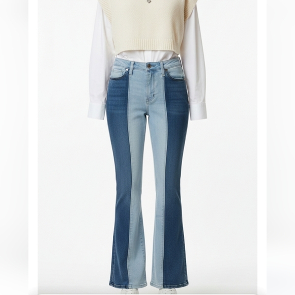 Altar'd State Denim - Altard State Trendy Multi-Blue Flare Jeans